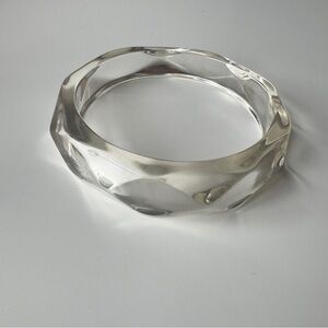 Vintage Clear plastic Bangle Bracelet